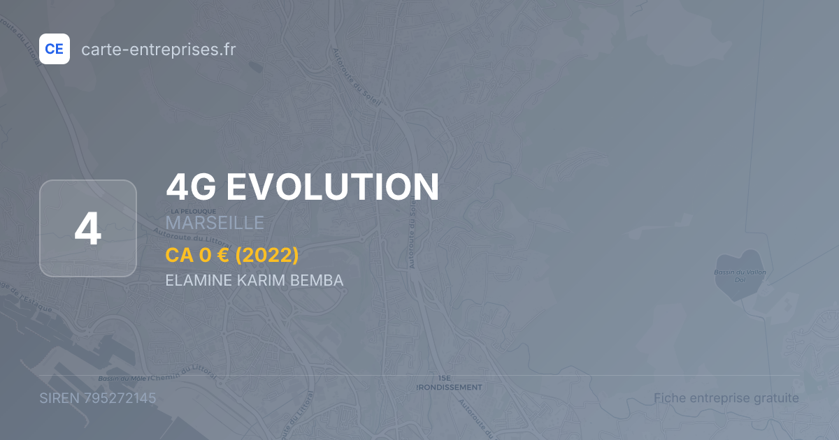 4G EVOLUTION — 795272145 — fiche entreprise