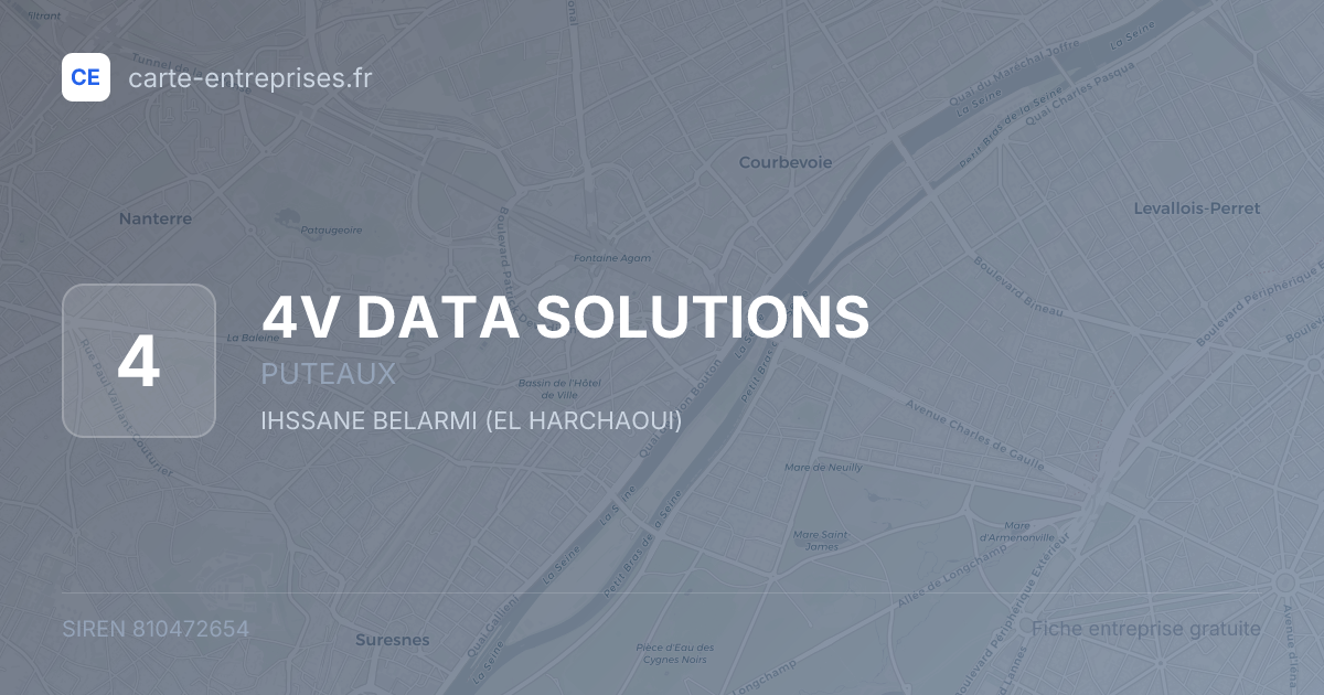 4V DATA SOLUTIONS — 810472654 — fiche entreprise