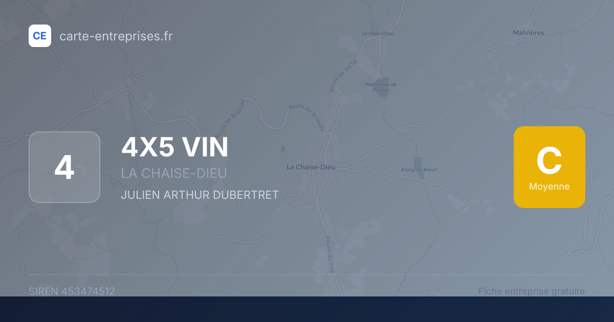 4X5 VIN — 453474512 — fiche entreprise