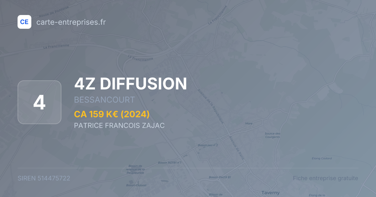 4Z DIFFUSION — 514475722 — fiche entreprise