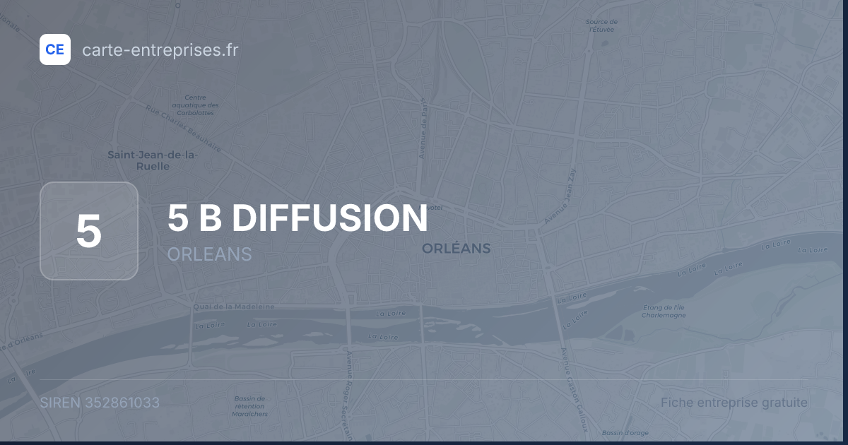 5 B DIFFUSION — 352861033 — fiche entreprise