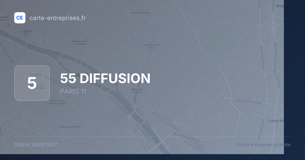55 DIFFUSION — 384971487 — fiche entreprise