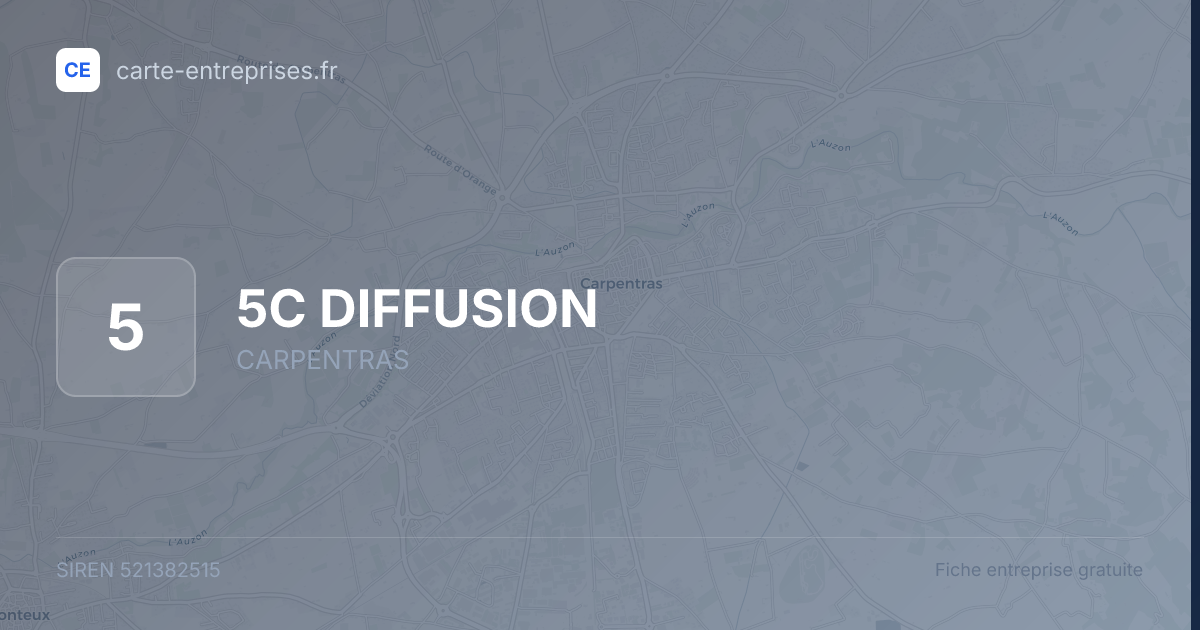 5C DIFFUSION — 521382515 — fiche entreprise