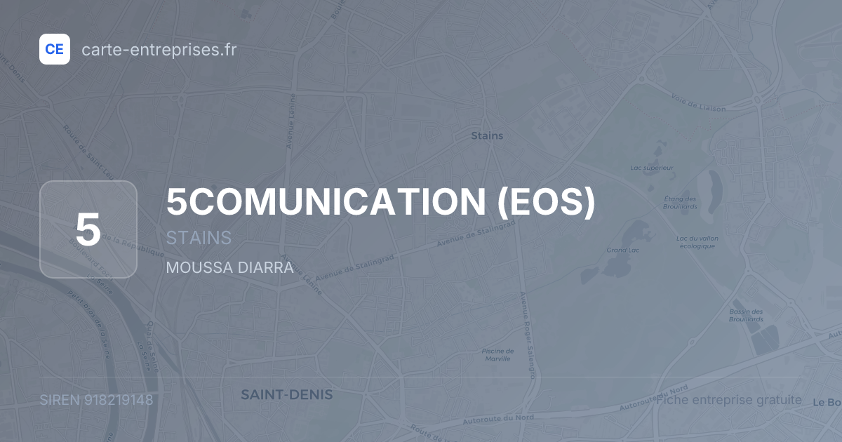 5COMUNICATION (EOS) — 918219148 — fiche entreprise
