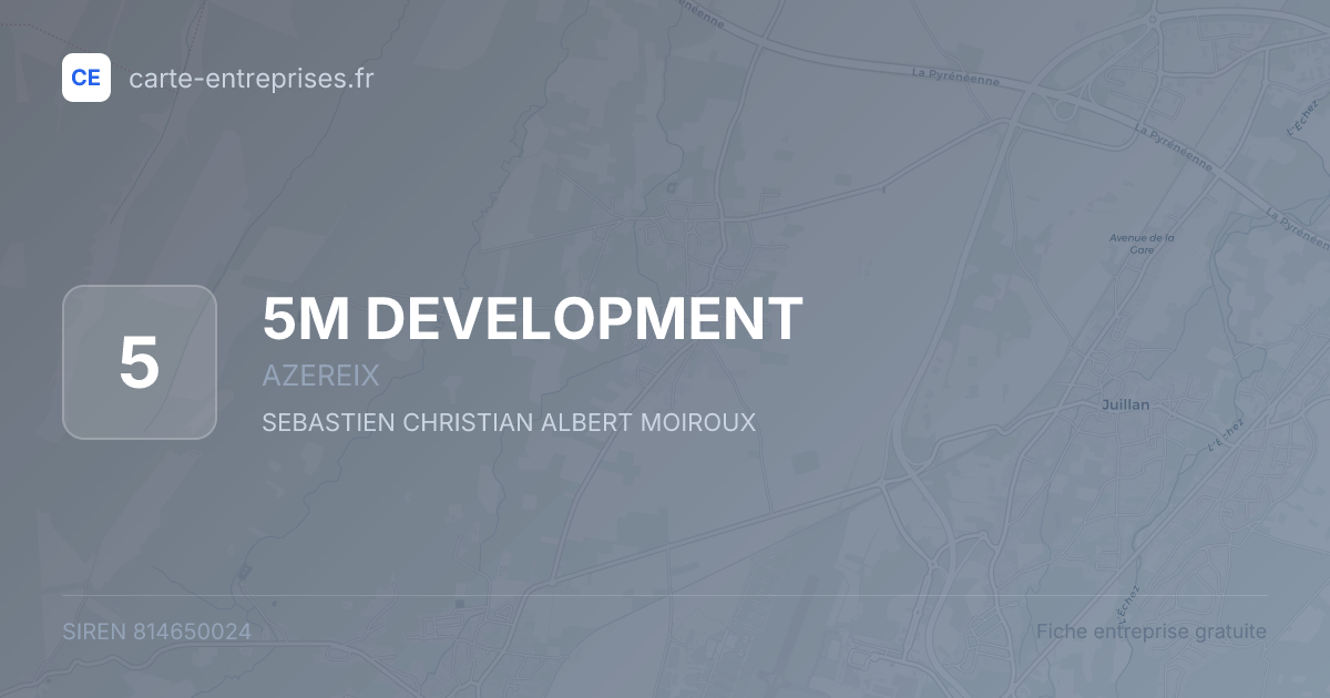 5M DEVELOPMENT — 814650024 — fiche entreprise