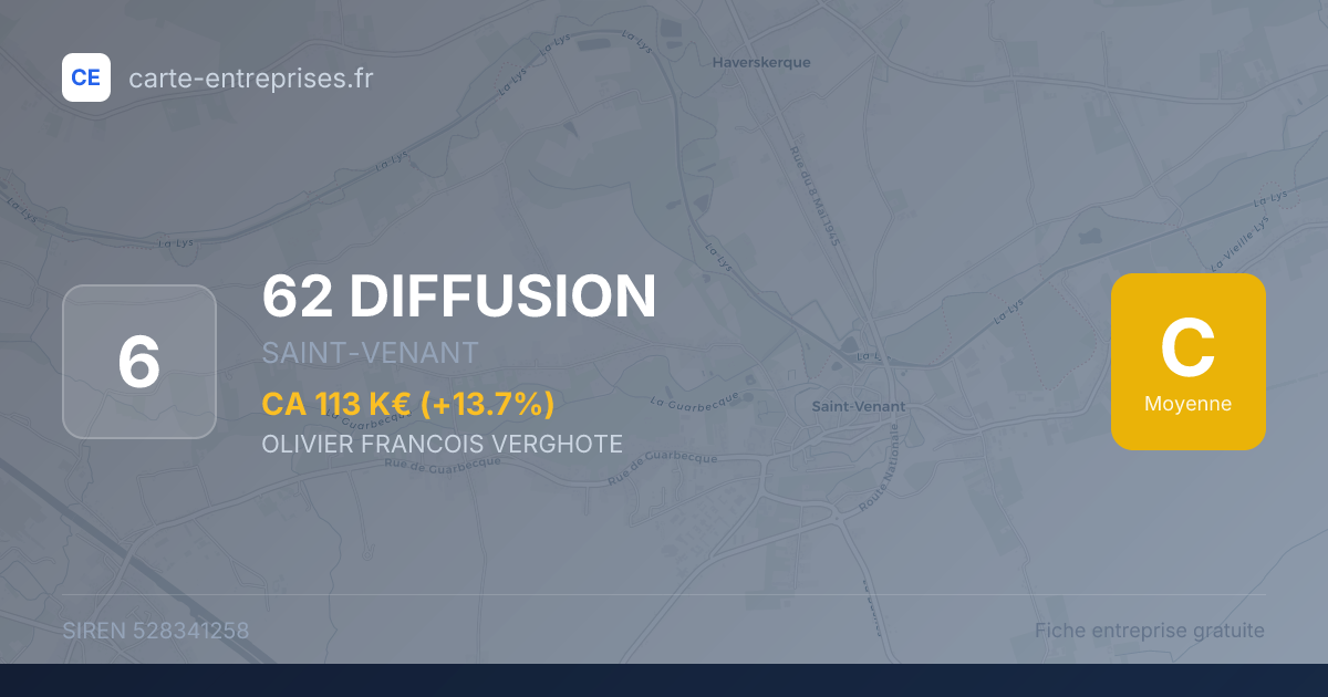 62 DIFFUSION — 528341258 — fiche entreprise
