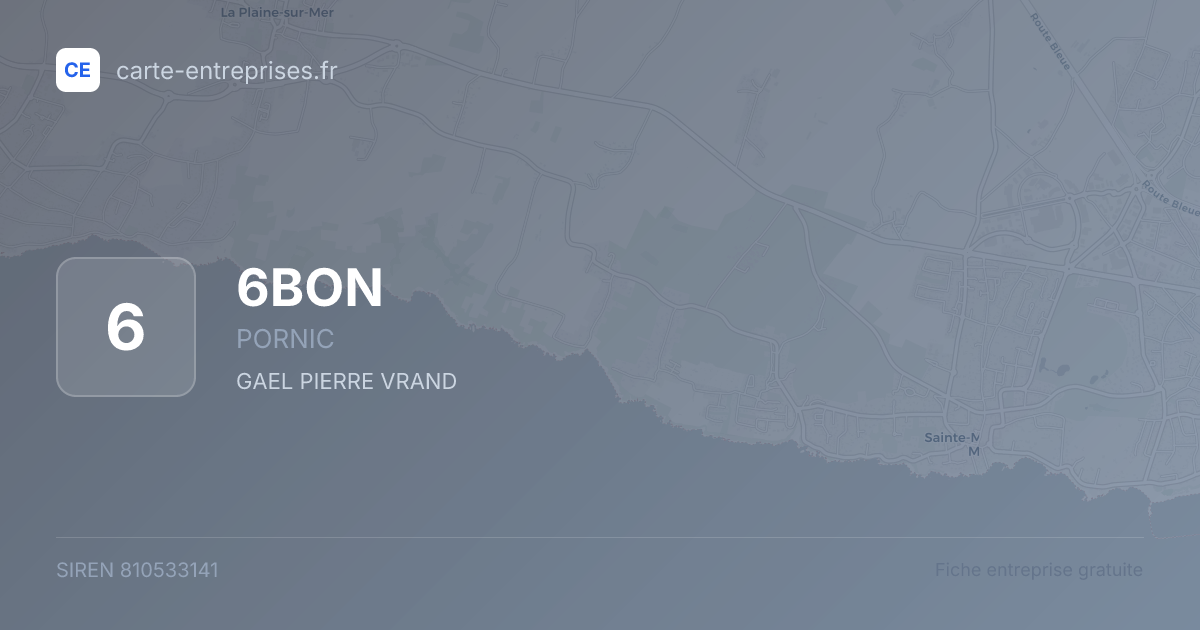 6BON — 810533141 — fiche entreprise
