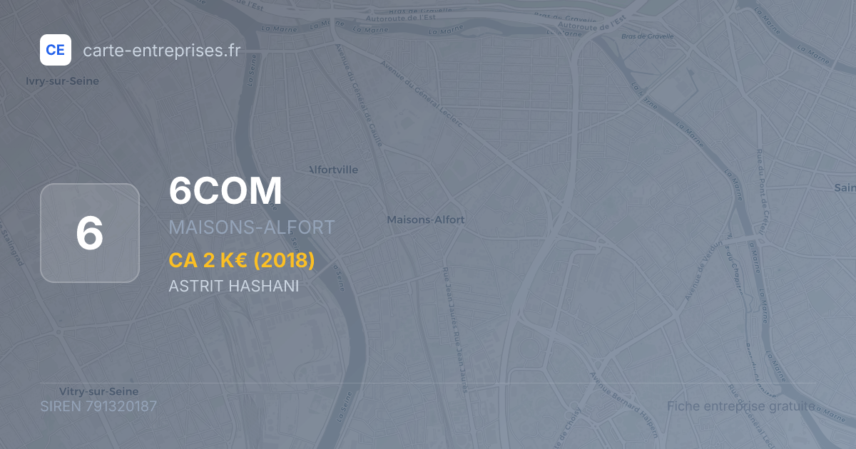 6COM — 791320187 — fiche entreprise