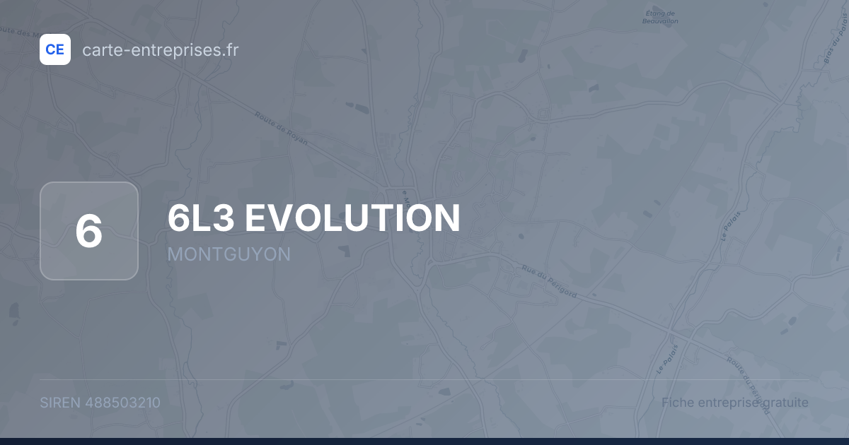 6L3   EVOLUTION — 488503210 — fiche entreprise