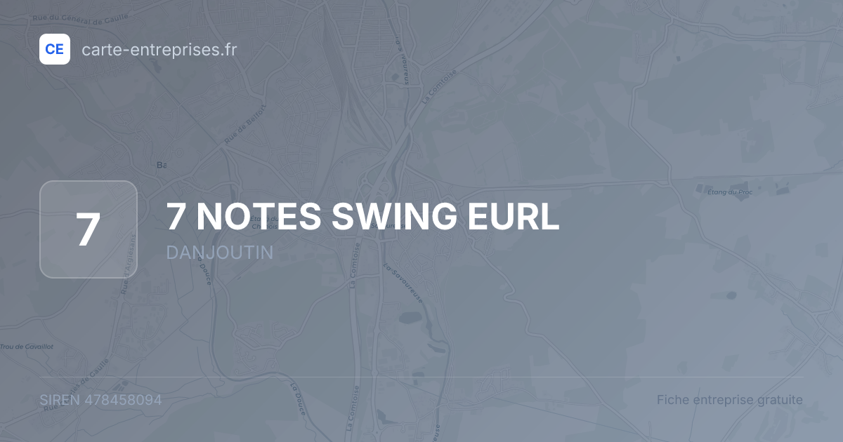 7 NOTES SWING EURL — 478458094 — fiche entreprise