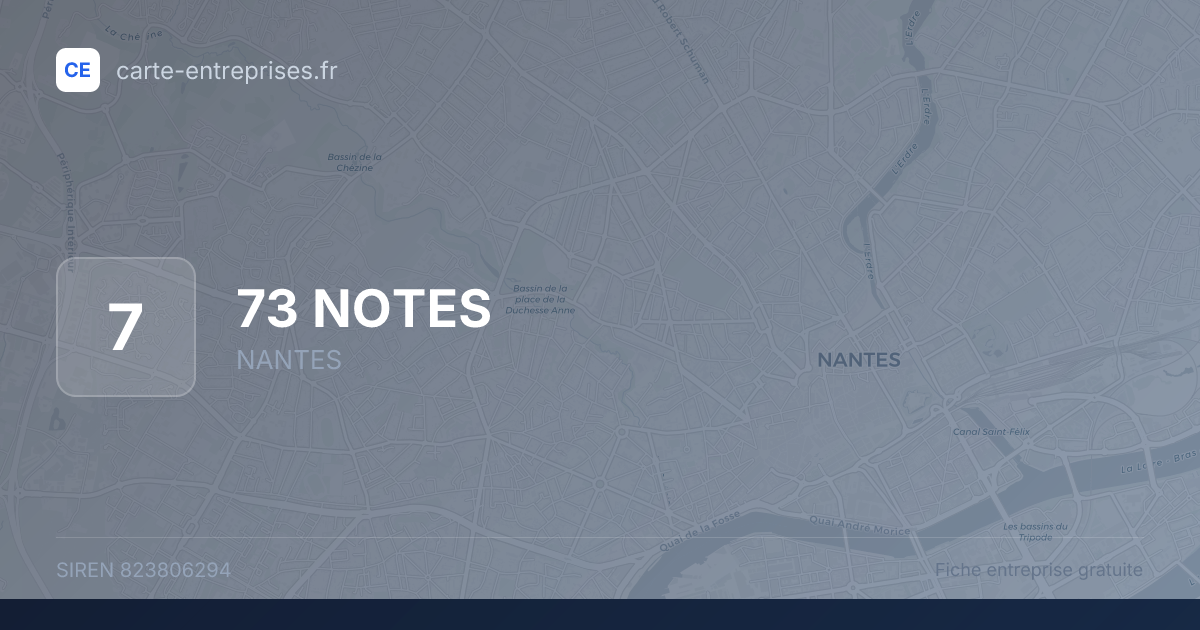 73 NOTES — 823806294 — fiche entreprise