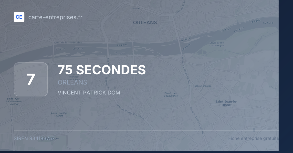 75 SECONDES — 934183757 — fiche entreprise
