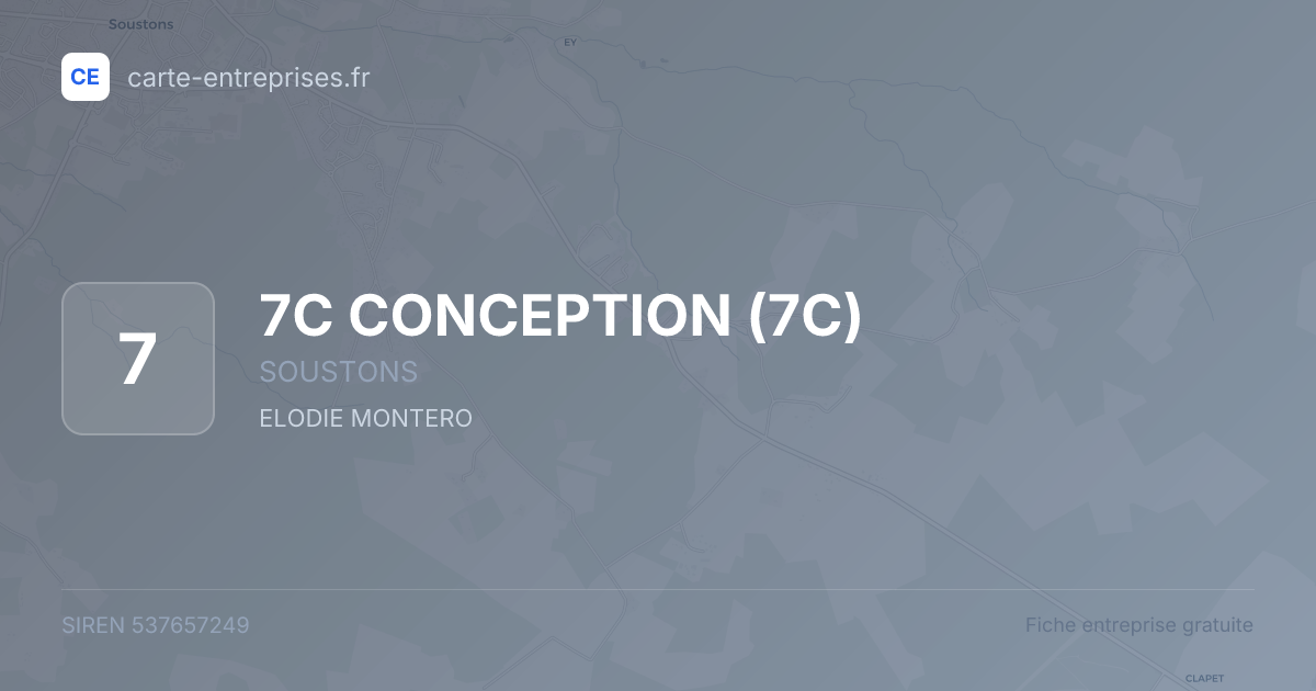 7C CONCEPTION (7C) — 537657249 — fiche entreprise