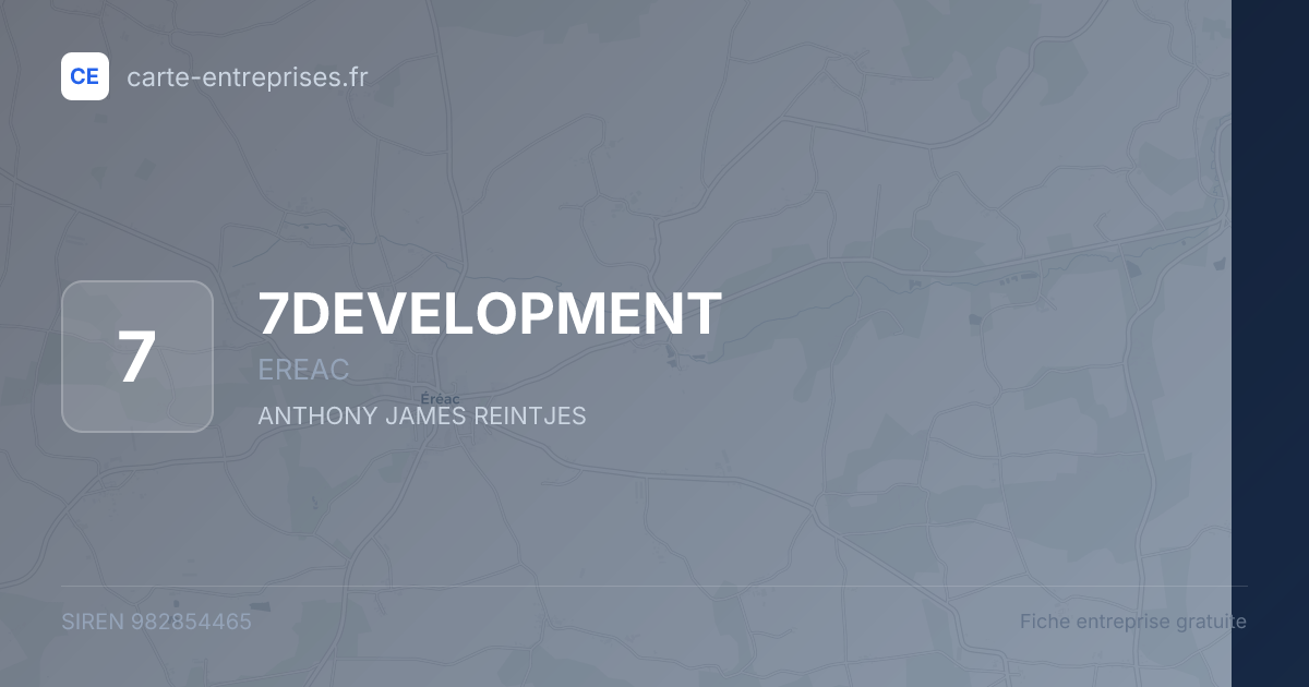 7DEVELOPMENT — 982854465 — fiche entreprise