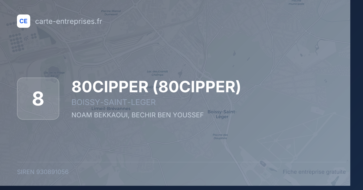 80CIPPER — 930891056 — fiche entreprise