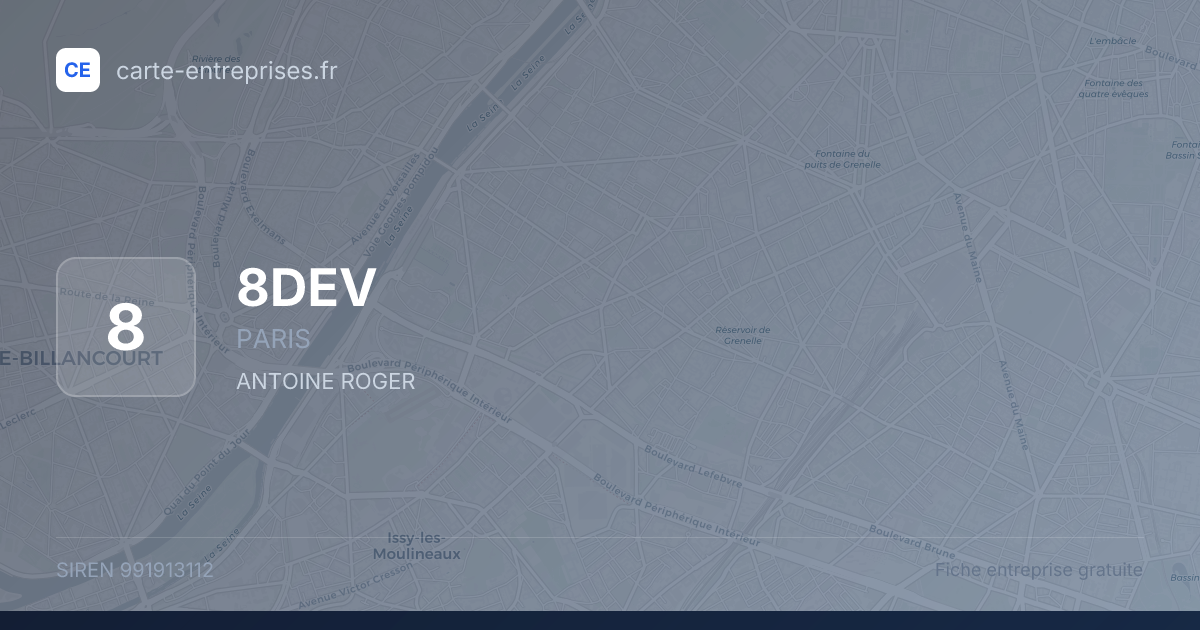 8DEV — 991913112 — fiche entreprise
