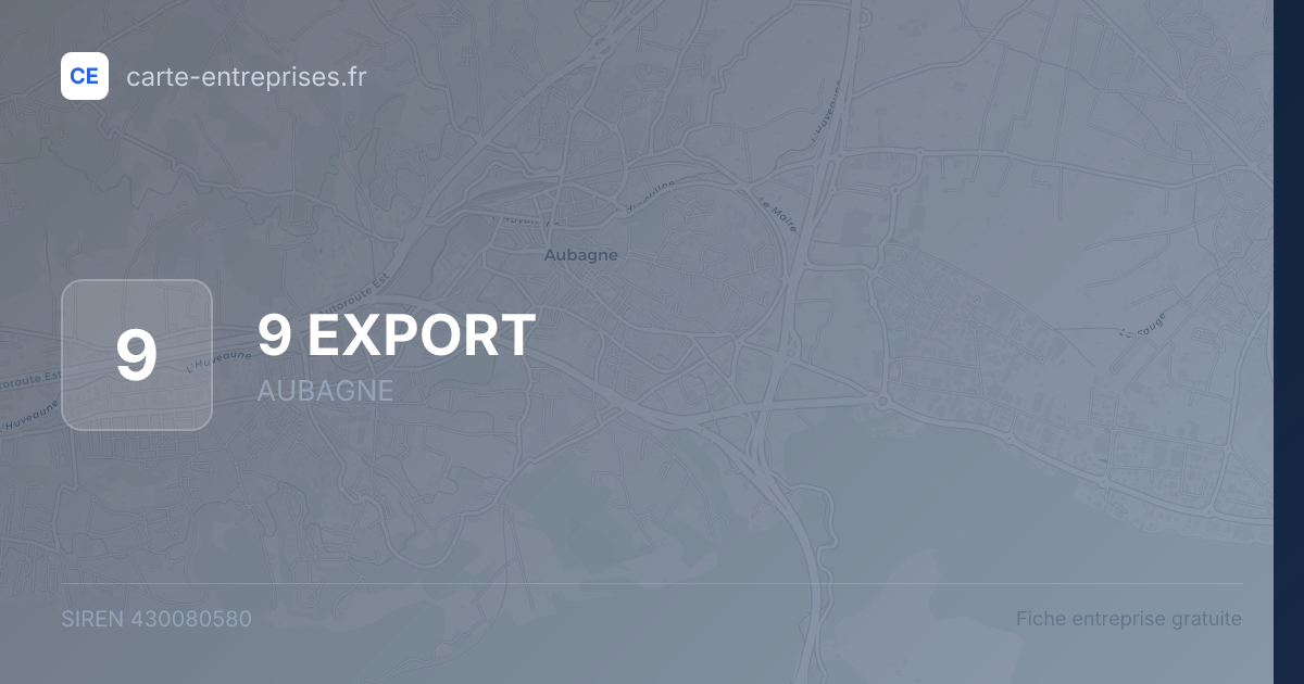9 EXPORT — 430080580 — fiche entreprise
