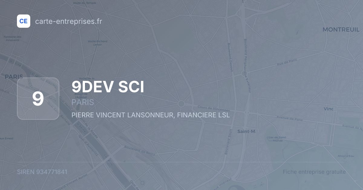 9DEV SCI — 934771841 — fiche entreprise