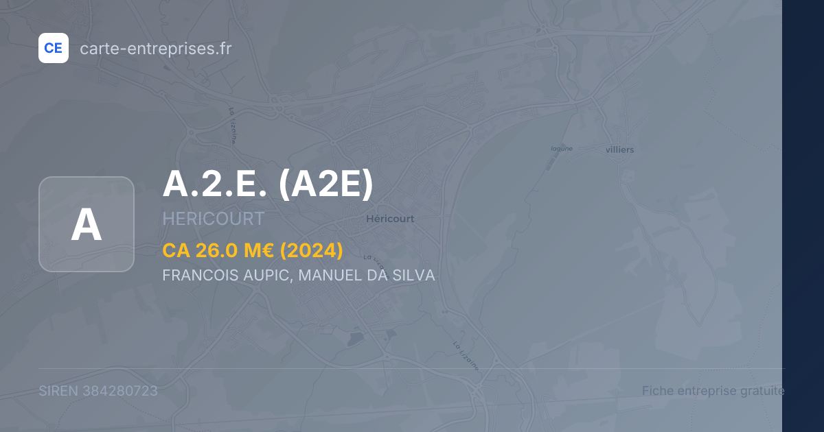 A.2.E. (A2E) — 384280723 — fiche entreprise