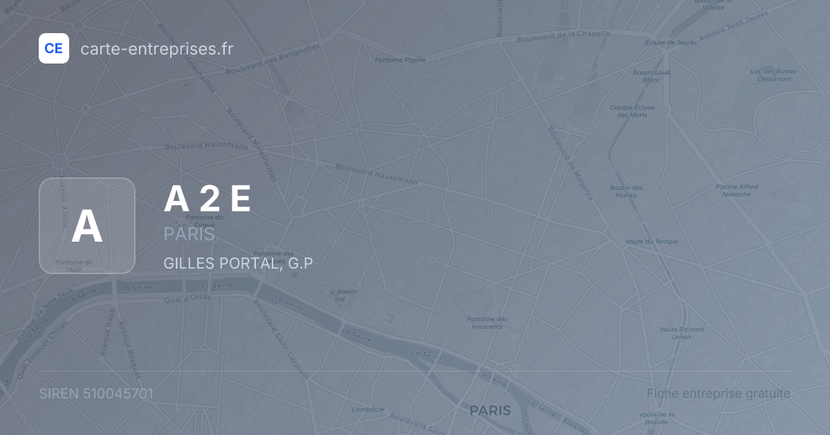 A 2 E — 510045701 — fiche entreprise