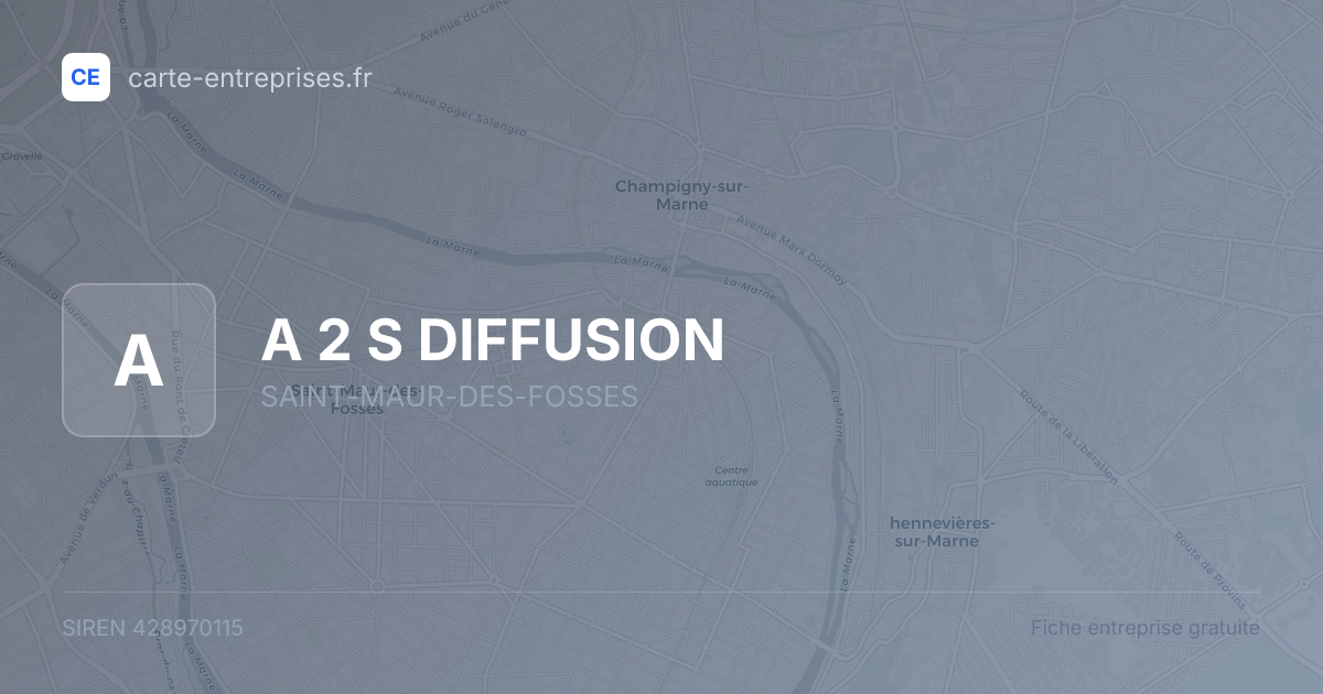 A 2 S DIFFUSION — 428970115 — fiche entreprise