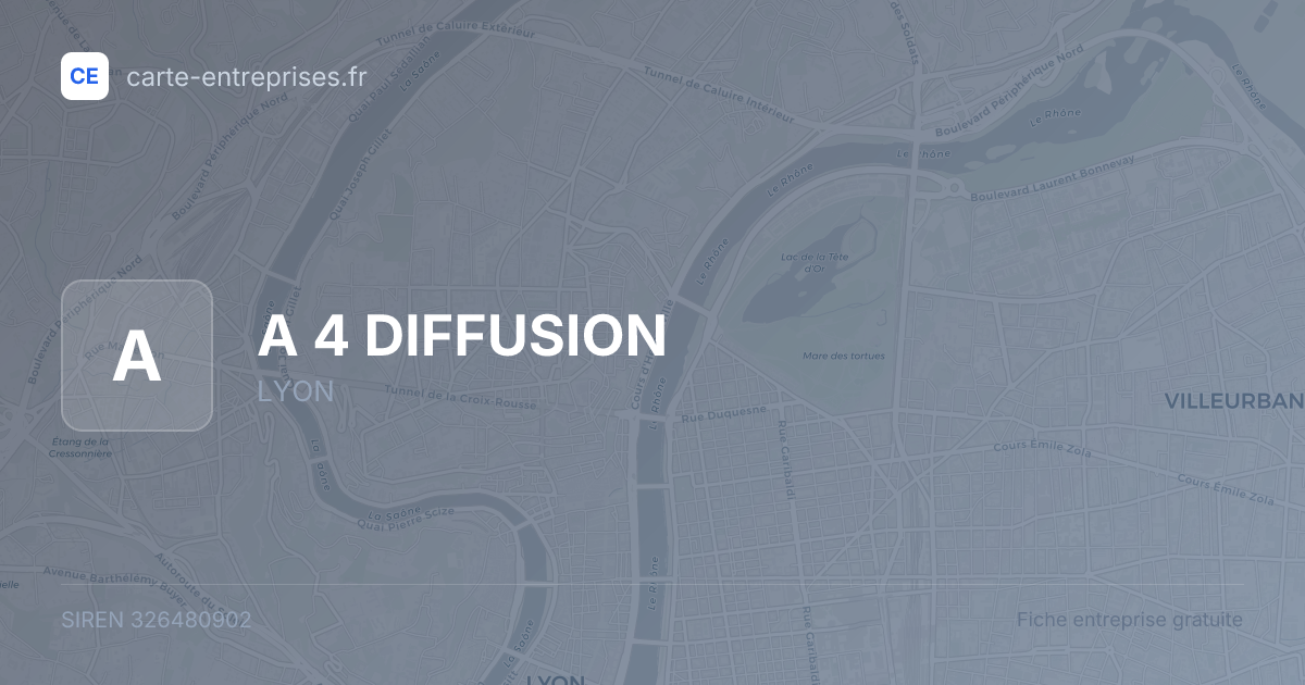 A 4 DIFFUSION — 326480902 — fiche entreprise