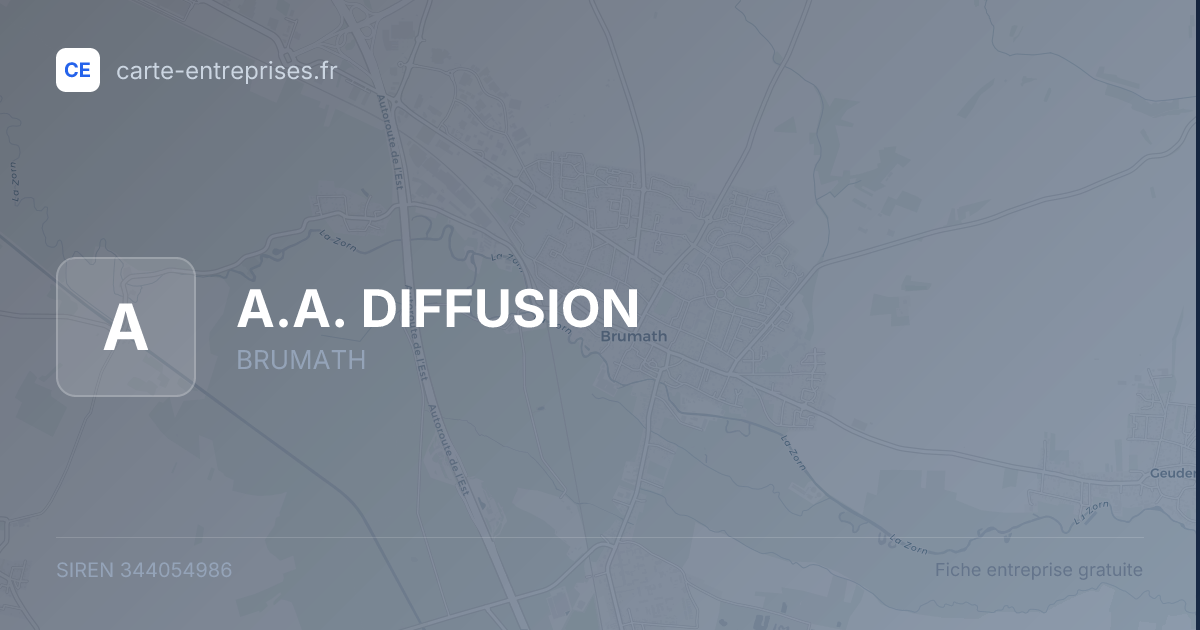 A.A. DIFFUSION — 344054986 — fiche entreprise