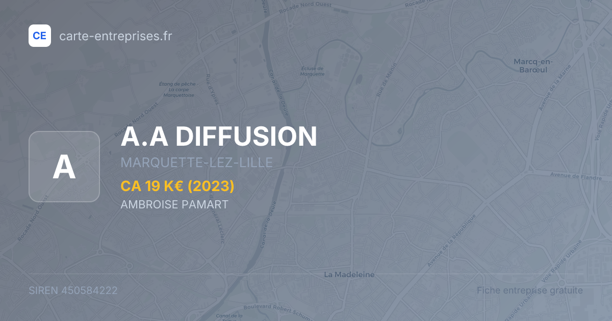A.A DIFFUSION — 450584222 — fiche entreprise