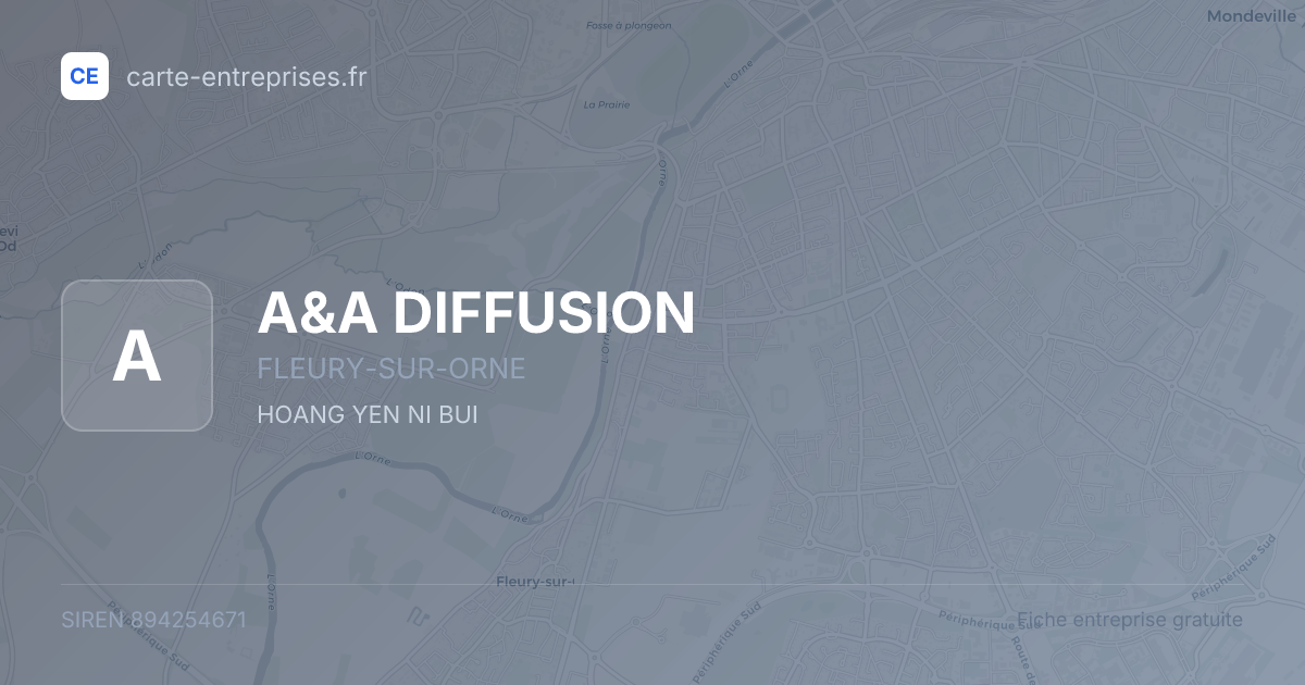 A&A DIFFUSION — 894254671 — fiche entreprise