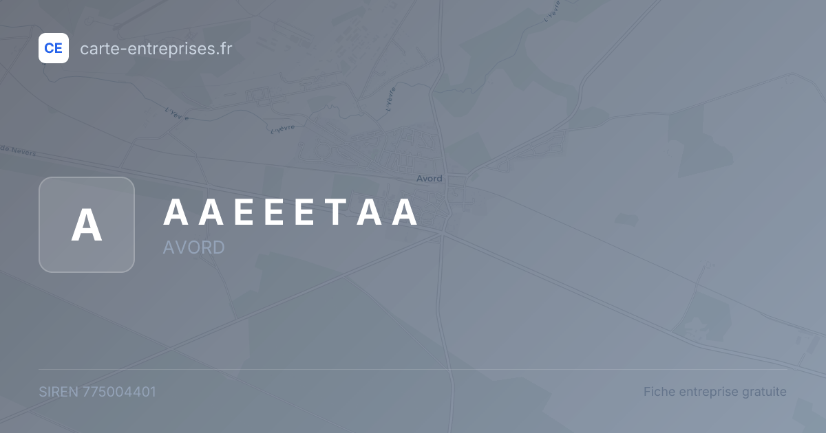 A A E E E T A A — 775004401 — fiche entreprise