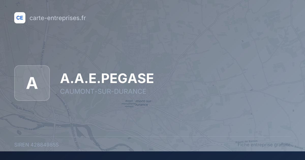 A.A.E.PEGASE — 428849855 — fiche entreprise