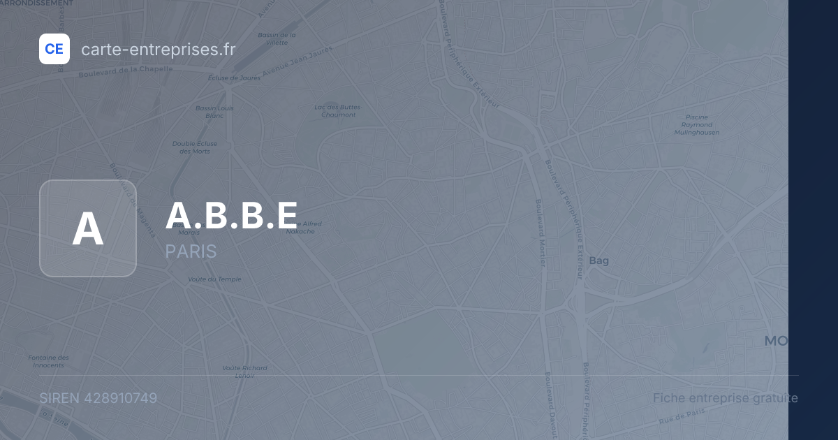 A.B.B.E — 428910749 — fiche entreprise