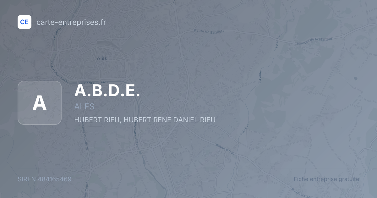 A.B.D.E. — 484165469 — fiche entreprise