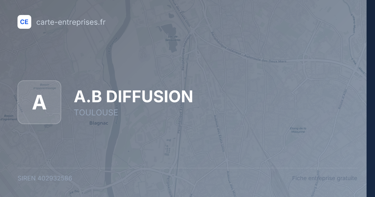 A.B DIFFUSION — 402932586 — fiche entreprise