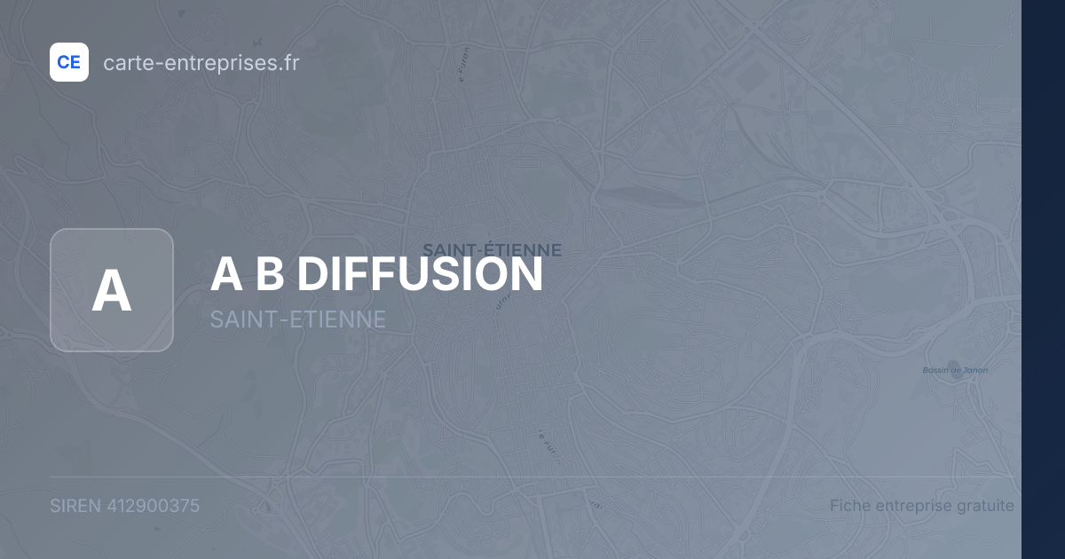 A B DIFFUSION — 412900375 — fiche entreprise