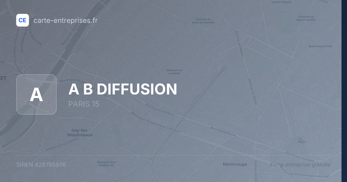 A B DIFFUSION — 428785976 — fiche entreprise