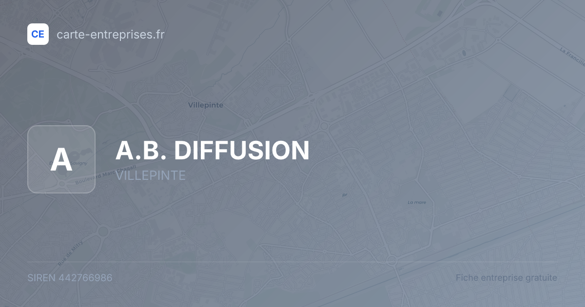 A.B. DIFFUSION — 442766986 — fiche entreprise