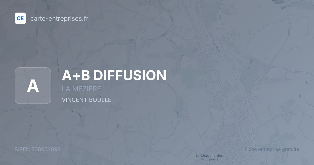 A+B DIFFUSION — 838054898 — fiche entreprise