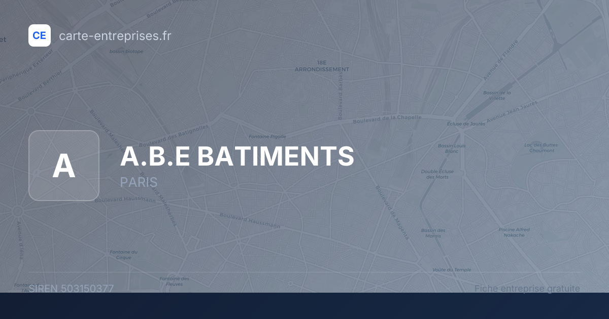 A.B.E BATIMENTS — 503150377 — fiche entreprise