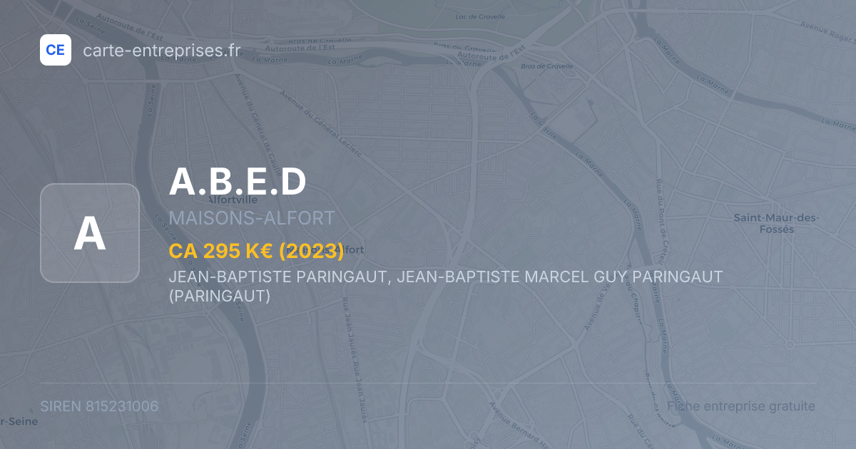 A.B.E.D — 815231006 — fiche entreprise