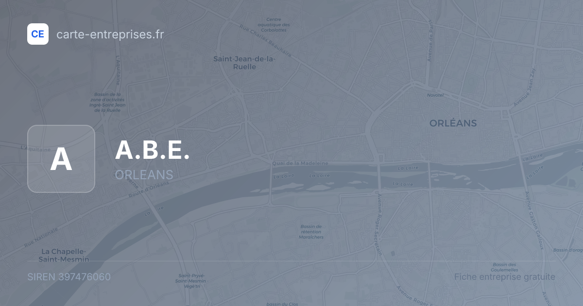 A.B.E. — 397476060 — fiche entreprise