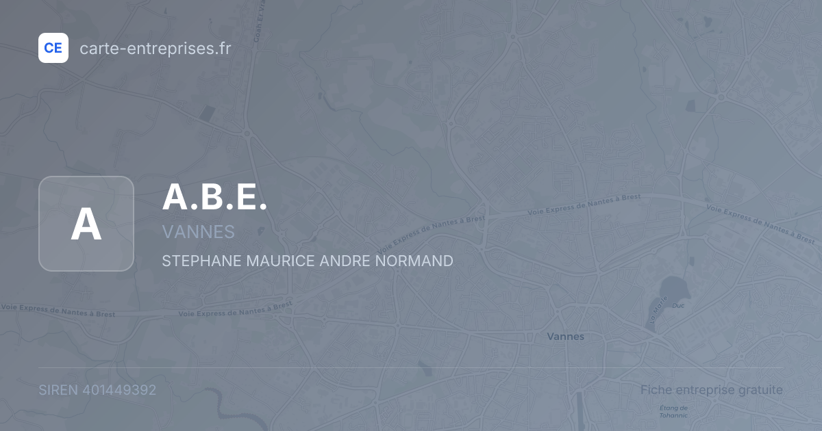 A.B.E. — 401449392 — fiche entreprise
