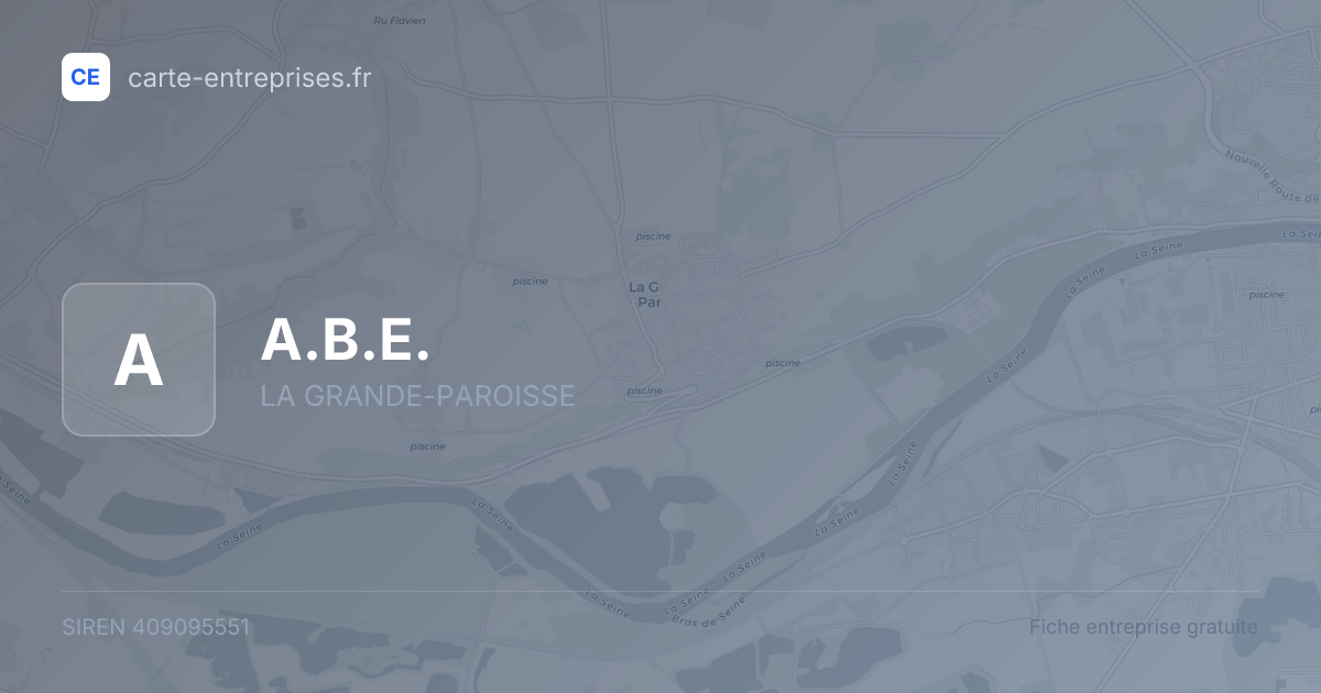 A.B.E. — 409095551 — fiche entreprise