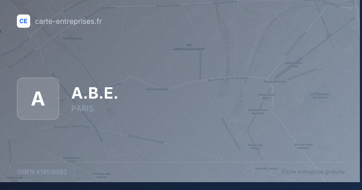 A.B.E. — 414516062 — fiche entreprise