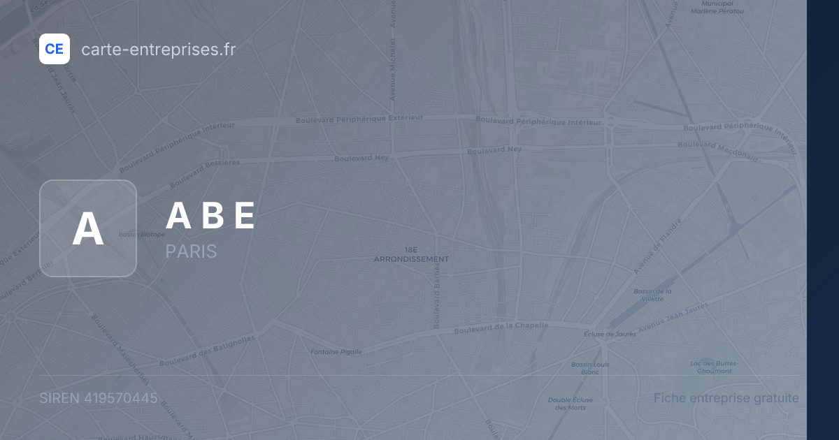 A B E — 419570445 — fiche entreprise