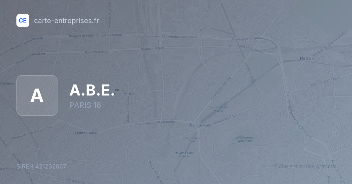 A.B.E. — 421232067 — fiche entreprise