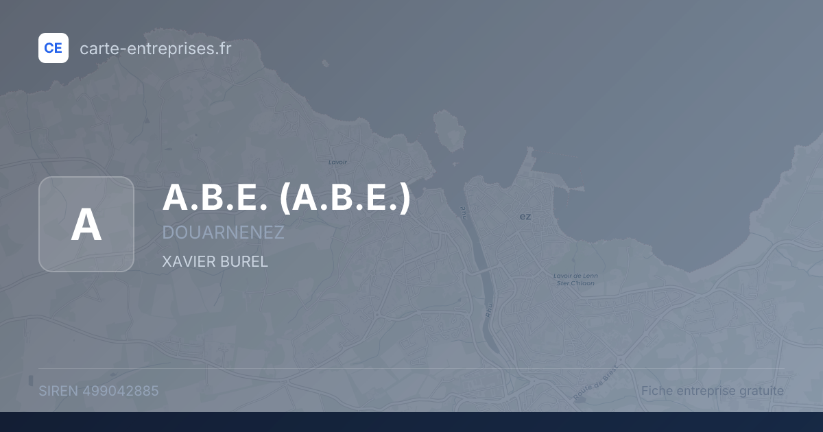 A.B.E. — 499042885 — fiche entreprise
