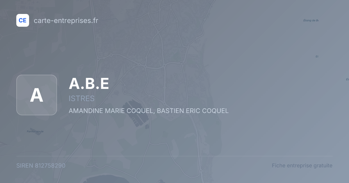 A.B.E — 812758290 — fiche entreprise