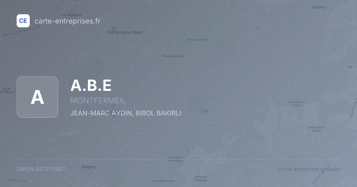 A.B.E — 910217967 — fiche entreprise