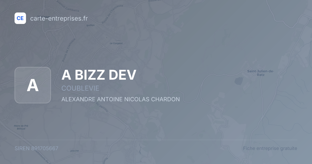 A BIZZ DEV — 891705667 — fiche entreprise